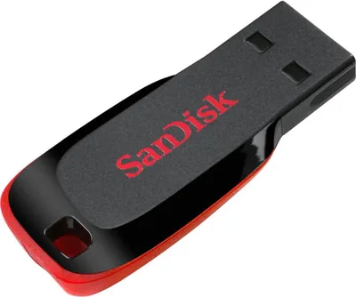 Zdjęcie produktu dla SanDisk Cruzer Blade, 128 GB, USB Typu-A, 2.0, Bez zatyczki, 2,5 g, Czarny, Czerwony