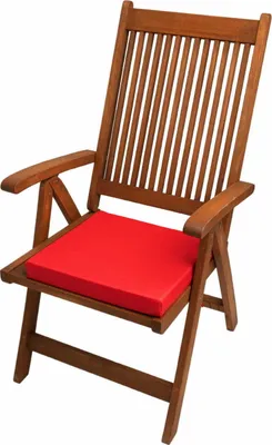 Produktbild von Stuhlkissen 2er Set 40x40x4cm Rot | Sitzkissen | Gartenkissen für Rattanmöbel | Sitzauflage für einen Gartenstuhl | Outdoor-Stuhlkissen