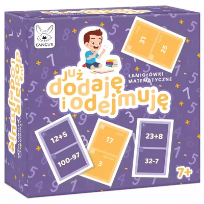 Immagine prodotto di Kangur: Gioco di carte "Già so fare addizioni e sottrazioni" per bambini dai 7 anni in su