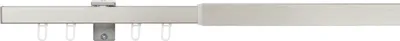 Produktbild von Vorhangschiene ausziehbar Gardinenschiene innenlauf, modern, 1-Lauf Farbe: Edelstahl-Optik, Größe: 120-210 cm