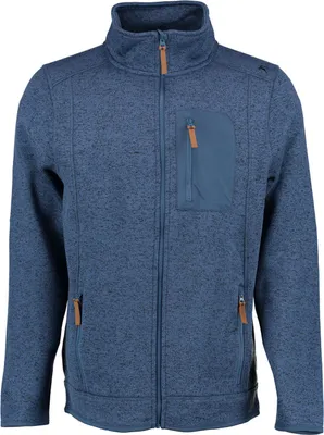 Produktbild von Jagdpullover Wanderjacke Fleecepullover Strickfleecejacke Freizeitjacke, Größe:54/XL, Farbe:Blau