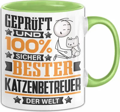 Produktbild von Katzenbetreuer Geschenk Lustiger Spruch für Katzenbetreuer Geschenkidee Bester Katzenbetreuer Der Welt (Grün)