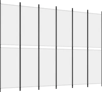 Zdjęcie produktu dla Parawan 6-Panelowy, Biały, 300X220 Cm, Tkanina Lumarko!