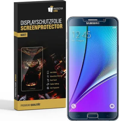 Produktbild von 6x Displayschutzfolie für Samsung Galaxy Note 5 ANTI-REFLEX Schutzfolie MATT