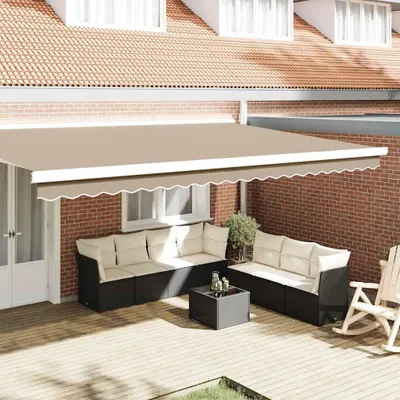 Immagine prodotto di vidaXL Telo di ricambio per tenda da sole, beige, 480 x 20 cm, poliestere