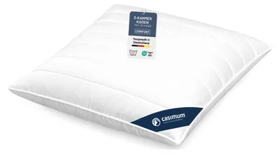 Produktbild von Faserkissen, 3-Kammer Kopfkissen 80x80 cm, Kissen 100% Polyester, CASIMUM