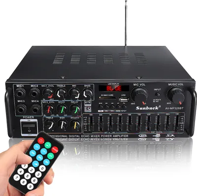 Produktbild von AUDEW 2000W HiFi Verstärker bluetooth Stereo-Vollverstärker Audio Endstufe mit Fernbedienung