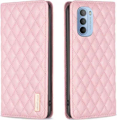 Produktbild von Moto G41 Hülle, Elegant Bookstyle Flip Leder Kartenfächer Schutzhülle mit Ständer für Motorola Moto G31 G41 Pink