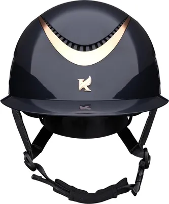 Obrázok produktu pre Karben - Pánska/dámska unisex jazdecká prilba "Alina Ellipse" ER1753 (52 cm - 54 cm) (tmavomodrá/ružovo zlatá)
