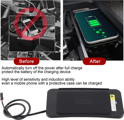 Produktbild von 15-W-Wireless-Ladegerät Schnellinduktionsladestation Telefonhalter Passend für Land Cruiser 2010-2015