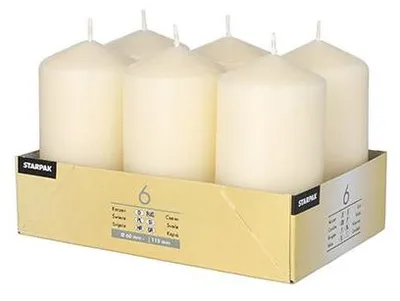 Produktbild von 6 Stumpenkerzen Ø 60 mm · 115 mm creme
