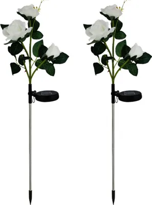 Produktbild von Solarleuchten für den Außenbereich, Rosenlichter, wasserdichte Außenleuchten, solarbetriebenes Gartenzubehör, Gartendekoration