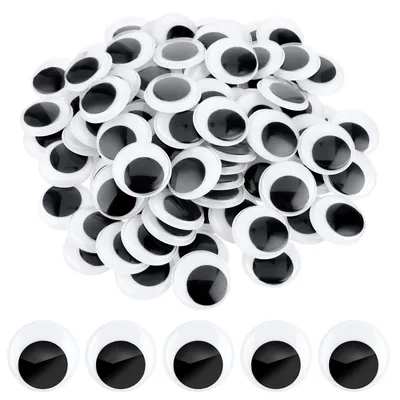 Image de Yeux mobiles autocollants - Accessoire de bricolage à coller - 100 pièces - Ø 30 mm