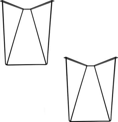 Immagine prodotto di Natural Goods Berlin CLIP struttura per tavolo, guide per tavolo, gambe per tavolo, struttura per tavolo, gambe per panca, nero, 72 cm, 2 pezzi