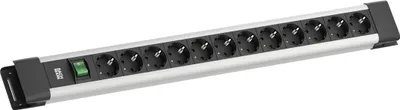 Immagine prodotto di BACHMANN CONNECTUS 12xCEE7/3, 1xinterruttore 2,0m CEE7/7 Grigio