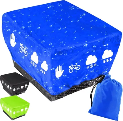 Produktbild von Regenhoes für Fahrradkorb - 46 x 32 x 20 cm - Mit Reflektoren