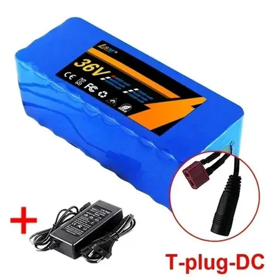 Produktbild von E-Scooter Lithium-Ionen Akku - 10S4P Batteriepack - 36V 60Ah 60000mAh - 18650 Zellen - T-Plug DC Stecker - Ladegerät inklusive