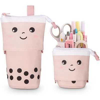 Produktbild von MODFU Federmäppchen Reißverschluss,Federmäppchen Mädchen Teenager,Student Federmäppchen,Ständer Bleistifthalter,Teleskopisch Mäppchen Rosa