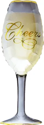 Produktbild von Oblique Unique Folien Luftballon Champagner Sekt Glas JGA Hochzeit Geburtstag Party Deko