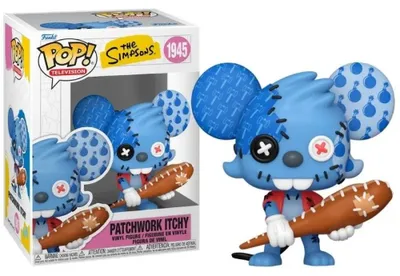 Immagine prodotto di Die Simpsons POP! Animation, statuetta in vinile, Itchy Patchwork, 9 cm