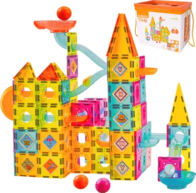 Zdjęcie produktu dla Malplay Magnetyczne klocki konstrukcyjne Puzzle Edukacyjne Budowanie 3D 139 elementów od 3 lat prezent