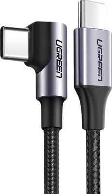 Immagine prodotto di Ugreen Usb-C a Usb-C, cavo angolare Us255 Qc 3.0 Pd 3A 60W 1M (nero)
