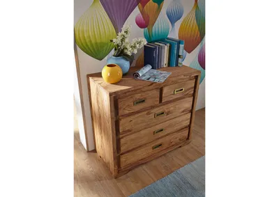 Produktbild von MASSIVMOEBEL24 Kommode Sheesham 95x47x85  braun geölt NATURE BROWN #854