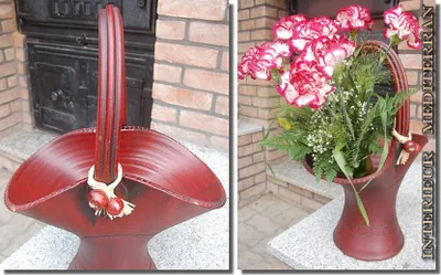 Produktbild von KORB Obstkorb Dekokorb - Größe: ca.45 CM Bordeaux