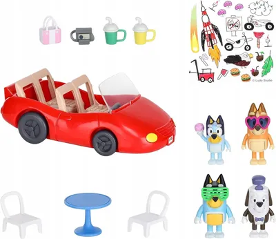 Produktbild von Bluey Escape Convertible Fahrzeug mit Figuren und Zubehör