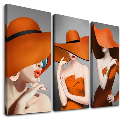 Obrázok produktu pre Obraz na plátne Elegantná žena s klobúkom 120x80 cm