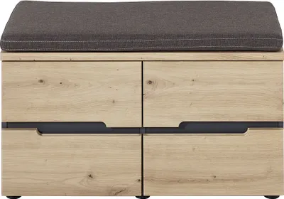 Image de Sitzbank >Meagan< in Artisan Eiche - 80x49x38cm (BxHxT)