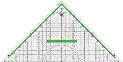 Produktbild von M+R 723320000 Geometriedreieck Hypotenuse: 320 mm glasklar