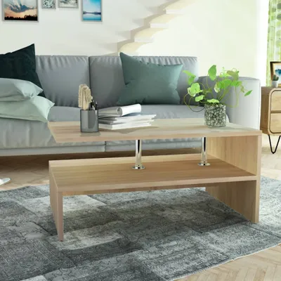 Immagine prodotto di Tavolino in legno 90x59x42 cm rovere