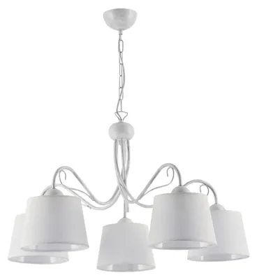 Obrázek produktu pro Závěsné svítidlo KAMELIA, bílé, 5xE27x40W, kov, rozměry: 80x80x80 cm, IP20, Jupiter