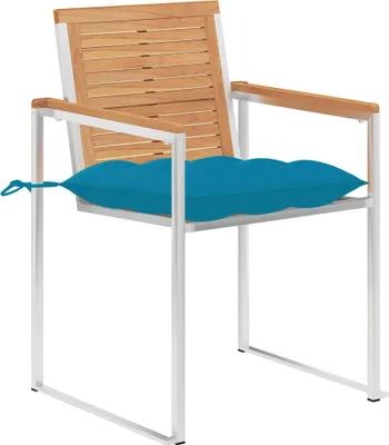 Produktbild von vidaXL Gartenstühle 4 Stk. mit Kissen Massivholz Teak