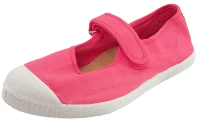 Produktbild von Natural World Mary Jane Mädchen Ballerina aus Baumwolle Pink (Rosa Vivic), W76997-67