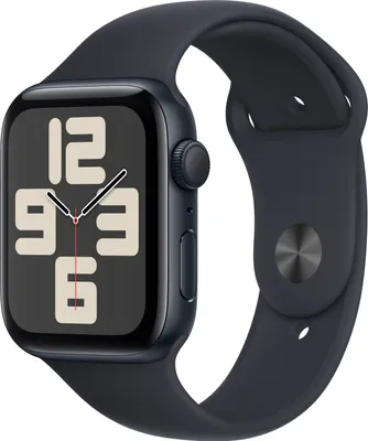 Produktbild von Apple Watch SE OLED 44 mm Digitálny dotykový displej 368 x 448 pixelov Čierny Wi-Fi GPS