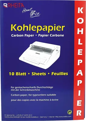 Produktbild von RHEITA Kohlepapier in Mappe 10Blatt