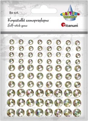 Obrázek produktu pro Samolepicí krystaly Golden 80ks Titanum