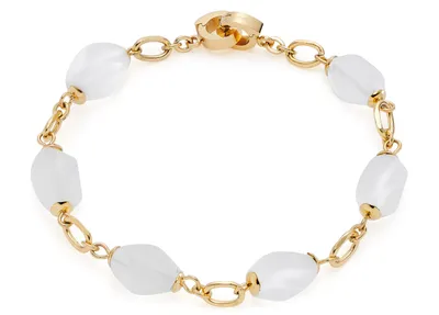 Produktbild von Leonardo 019705 Damen Armband Ofira Edelstahl Gold weiß 19 cm