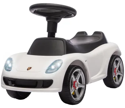 Produktbild von AIYAPLAY Rutschauto Kinder Porsche Rutschfahrzeug mit Hupe Licht Weiß