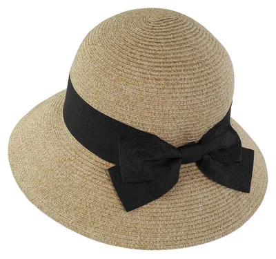 Immagine prodotto di Cappello da sole pieghevole da donna, con tesa larga di 8,5 cm e fiocco