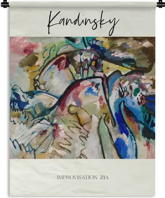 Produktbild von MuchoWow® Wandteppich Wandbehang Kunst - Abstrakt - Kandinsky 60x80 cm Tapisserie Dekoration Wandtuch - Decke - Wandtücher - Wohne