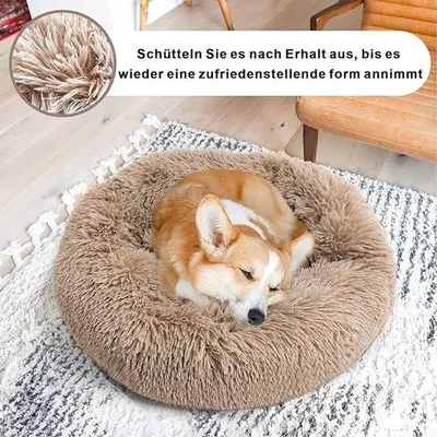 Produktbild von Hauskatzenbett, Doppelteiliges Haustierbett für Hund und Katze, 70 cm