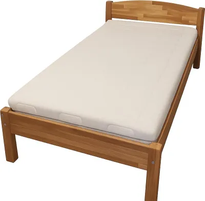 Produktbild von Einzelbett Eiche massiv geölt Holzbett Bett 90x200 #4521