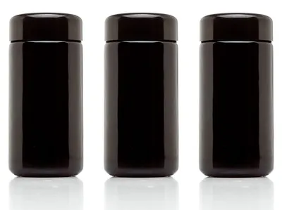3er-Pack 100 ml UV-Glasflasche mit Schraubdeckel, luftdicht