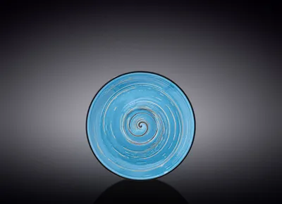 Produktbild von Wilmax Spiral Untertasse aus Porzellan, Blau, 12 cm – WL-669634/B