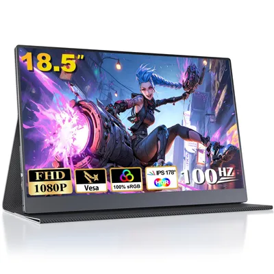 Produktbild von 18,5 Zoll Portable Monitor FHD 1920*1080 IPS Tragbarer Monitore für Mobile