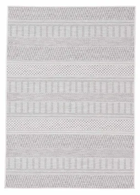 Produktbild von In- und Outdoor Teppich Boho Beige Flachgewebeteppich 120x170 cm | Moderner Teppich Wetterfest für Balkon, Terasse, Garten, Wohn- und Schlafzimmer