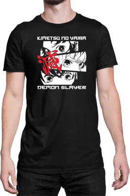 Obrázok produktu pre Mužské Tričko Demon Anime Slayer Kimetsu No Yaiba Kimetsu No Yaiba Demon Slayer, Man 3XL / čierna